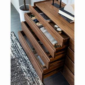 Mueble de TV de <span class=keywords><strong>Madera</strong></span> Maciza Multifuncional de Ocho Cajones de Nogal Negro Norteamericano, Estilo Nórdico para Dormitorio, China - Product Image 4