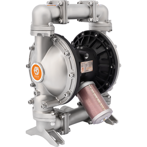 Bomba Neumática de Diafragma GODO BFQ-40P de Acero Inoxidable, Resistente a Productos Químicos, Alimentos y Aceite, Doble Accionamiento Neumático - Product Image 1