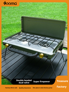 <span class=keywords><strong>Nueva</strong></span> Estufa de Gas Portátil, Horno de Gas Portátil para Acampar al Aire Libre, Barbacoa, Estufa de Gas de Doble Quemador - Product Image 2