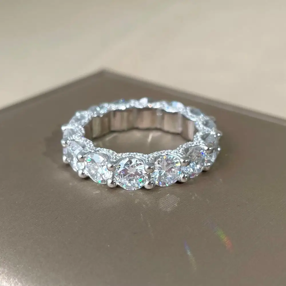 JH Jewelry Bague de fiançailles pour homme en moissanite taille émeraude or véritable 18 carats