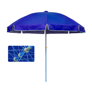 공장 도매 2.8M 야외 파라솔 개인 로고 비치 우산 여름 해변 사용 다채로운 양산 바다 - Product Image 4