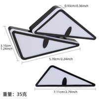 Nouveaux feux stop LED 12V pour moto et voiture, triangle, œil de diable, rouge, bleu, ambre, haute qualité, feux de décoration automobile universels
