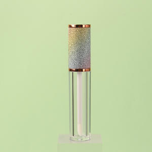 Tube de brillant à lèvres vide en plastique transparent de 5 ml avec bouchon à vis incrusté de strass, pour cosmétiques et correcteur, 100 pièces MOQ, impression offset - Product Image 3