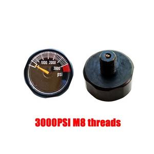3000psi मिनी दबाव नापने का यंत्र M8 धागे 1pcs पीसीपी पेंटबॉल हवा के दबाव गेज - Product Image 2