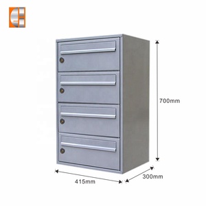 Sơn tĩnh điện thép mạ kẽm hộp thư Thương mại an ninh bưu kiện giao hàng không thấm nước treo tường 12L Công suất nhà - Product Image 2