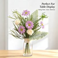 Bouquet de fleurs artificielles de haute qualité pour la décoration de la maison, cadeau pour la fête des mères, magnifique bouquet de fleurs