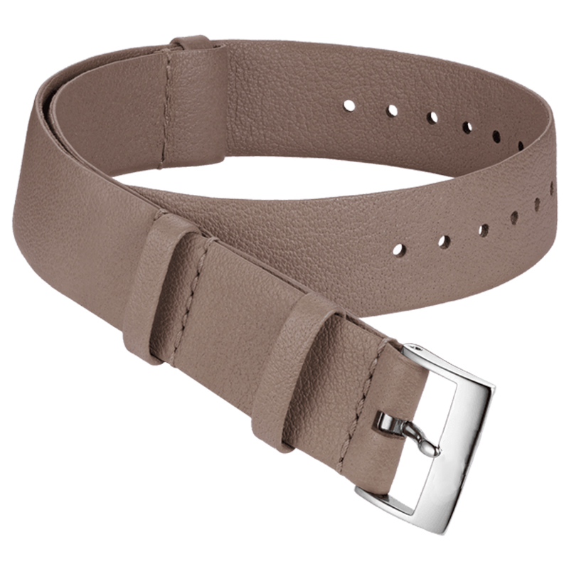 Custom One Piece Strap 18mm 20mm 22mm for Watch Easily Interchangeable Fabric and Leather Strap U1849-02