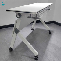 Meubles de bureau modernes XYJ, table de conférence pliable, poste de travail pour deux personnes, table de formation simple, bureau de formation informatique pour salle de réunion