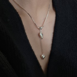 S925 argent Sterling Version coréenne lourd pull coeur collier mode Simple rétro personnalité clavicule chaîne en gros régime - Product Image 1