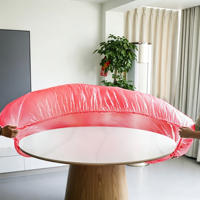 Housse de table jetable en PE élastique, imperméable et antidérapante pour tables rondes et rectangulaires