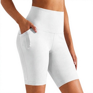 Shorts de cycliste pour femme fabriqués par OEM avec poches - Taille haute, effet ventre plat, pour yoga, entraînement, course à pied, gym, en Spandex - Product Image 5