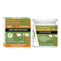 EUNOMIA Crème Masque Capillaire Concentrée à l'Huile d'Argan, Beurre de Karité, Romarin et Kératine – Hydratant et Réparateur pour Cheveux Abîmés