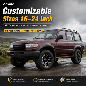 Jantes forgées LSR673s 5x114.3 15 16 17 pouces, nouveau design tendance, noir usiné pour Chevrolet Ford Jeep - Product Image 2