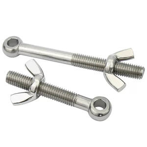 Boulons à œil en acier inoxydable 304 DIN444 standard M5 M6 M8 M10 avec trou/anneaux, goujons articulés, vis <span class=keywords><strong>d</strong></span>'<span class=keywords><strong>ancrage</strong></span>, longueur 20 mm, 25 mm - Product Image 4