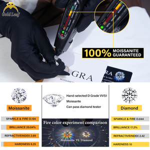 Pedra <span class=keywords><strong>Moissanite</strong></span> Branca de Corte Redondo Brilhante VVS1 Tamanho Pequeno 0.8-2.9mm 5ct/Saco Estoque Local nos EUA - Product Image 5