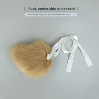 Queue d'animal unisexe en fausse fourrure pour fêtes, cosplay, spectacles et diffusions en direct - Adorable accessoire queue de lapin en peluche