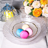 Assiettes de présentation en verre floral vert de luxe, vaisselle durable pour les dîners, assiettes élégantes pour les mariages, ensembles d'assiettes