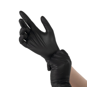 Gants en <span class=keywords><strong>nitrile</strong></span> noirs jetables durables M/<span class=keywords><strong>L</strong></span>/XL, imperméables, compatibles écrans tactiles, antidérapants, sans poudre/sans latex, qualité alimentaire Brillink EN ISO - Product Image 3