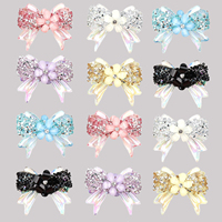 Perles à nœud en strass, 6 couleurs, nœud brillant fantaisie, perle en résine transparente pour stylo à perles, porte-clés, bijoux, artisanat, breloques