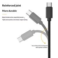 Câble de données tressé en nylon 3-en-1 pour téléphones Android Type-C à charge rapide - Chargement et transfert de données