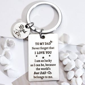 Llaveros de metal regalos del Día del Padre Llaveros de metal PARA MI PAPÁ Nunca olvides que TE AMO Soy como Lucky Metal regalos del Día del Padre - Product Image 4