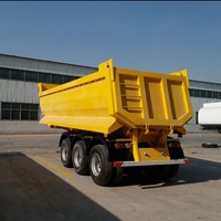 Heavy Duty 3/4 Essieu 40/60 Tonnes En Forme De U Arrière Dump Semi-Remorque Hydraulique En Acier Benne Remorque