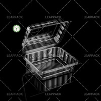 Boîtes à lunch rectangulaires jetables en plastique transparent transparent Emballages alimentaires pour restaurants-pour nouilles Sandwiches Restaurant Food