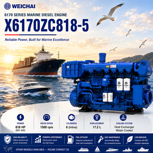 Motore Marino WEICHAI Serie 6170 X6170ZC818-5 da 818 CV Turbocompresso Raffreddato ad Acqua per Navi Passeggeri e Imbarcazioni Utilitarie - Product Image 1