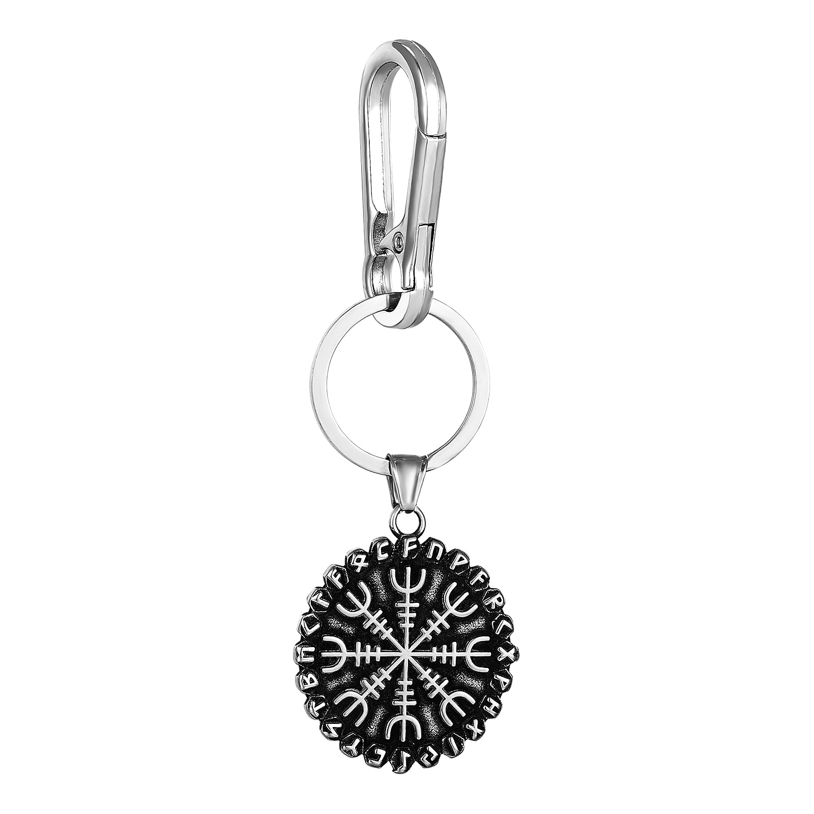 Pendentif couleur acier fermoir bec d'aigle