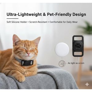 Traceur GPS pour animaux de compagnie AUHKO Noir Bluetooth Suivi en temps réel Application iOS Toutes races - Product Image 4