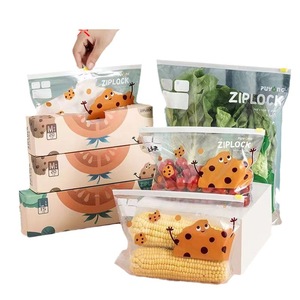 Food Storage Bags With Zipper Thickened Airtight Refrigerator Use Large Size Sealing Antibacterial - Product Image 2