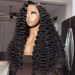 Rohe indische natürliche leimlose Echthaar perücke Echthaar Spitze Front Perücke Brasilia nische Nagel haut ausgerichtetes Haar 360 Full HD Frontal Lace Perücke - Product Image 2