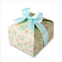 Boîte cadeau de mariage carrée rigide rose en gros avec laminage mat, gaufrage, motif floral, taille personnalisée, emballage artisanal pour biscuits et bonbons