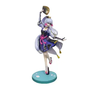 Figura de ação colecionável genshin, estatueta de impacto ganyu kamisato ayaka hu tao de manga 28cm