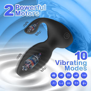 Diamant Dubbele Vibratie Anale Plug Dubbele Stimulatie Anale Massage Volwassen Seksspeeltjes - Product Image 4