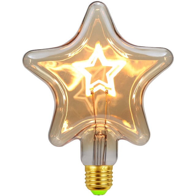 Retro Edison Bulb Led Flexible Filament Shaped Creative Decorative Lighting Brown Warm Light Antique Modeling Lamp Light Bulb