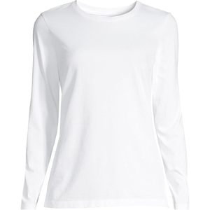 Camiseta de Manga Larga con Cuello Redondo para Mujer FOXA, 100% Algodón Supima, Corte Holgado, Tejido Jersey Transpirable - Product Image 5