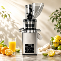 Extracteur de Jus Commercial Automatique 750W en Acier Inoxydable Finition Miroir à Large Ouverture avec Séparation de la Pulpe