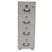Armoire de classement verticale résistante au feu et isolée, avec 4 tiroirs, pouvant contenir du papier format A4 et des documents juridiques