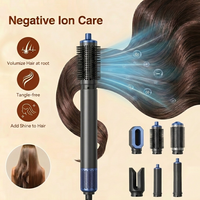 Máquina Multistyler para el Cabello 6 en 1 de Alta Velocidad con Iones Negativos de 110000 RPM, Herramientas de Peinado, Cepillo de Aire Caliente, Secador y Rizador en un Solo Paso