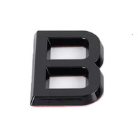 Großhandel 6,5cm Singapur-Schrift Schwarze 3D ABS-Kunststoff Buchstaben Alphabet Auto-Emblem Beschriftung für Nummernschilder
