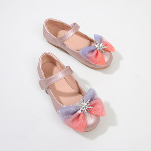 2026 New Girls' Bow Princess Shoes Spring & Autumn Flat Soft Sole Shoes Fairytale Princess Style - Product Image 4