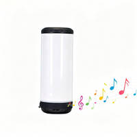Botol Air Stainless Steel Pintar Portabel dengan Speaker Pemutar Musik Nirkabel, Tumbler Sublimasi Polos Lurus 16oz 20oz