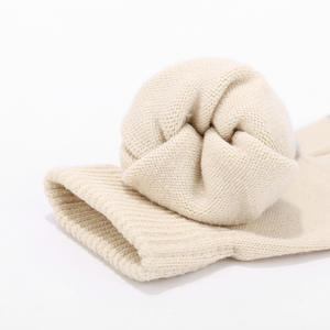 Trendy Solid Color Face-Looking Small Scarf <strong>Gloves</strong> Knitted Beanie Hat Three-Piece Winter Outdoors Warm Hat Set for Men Women - Product Image 6