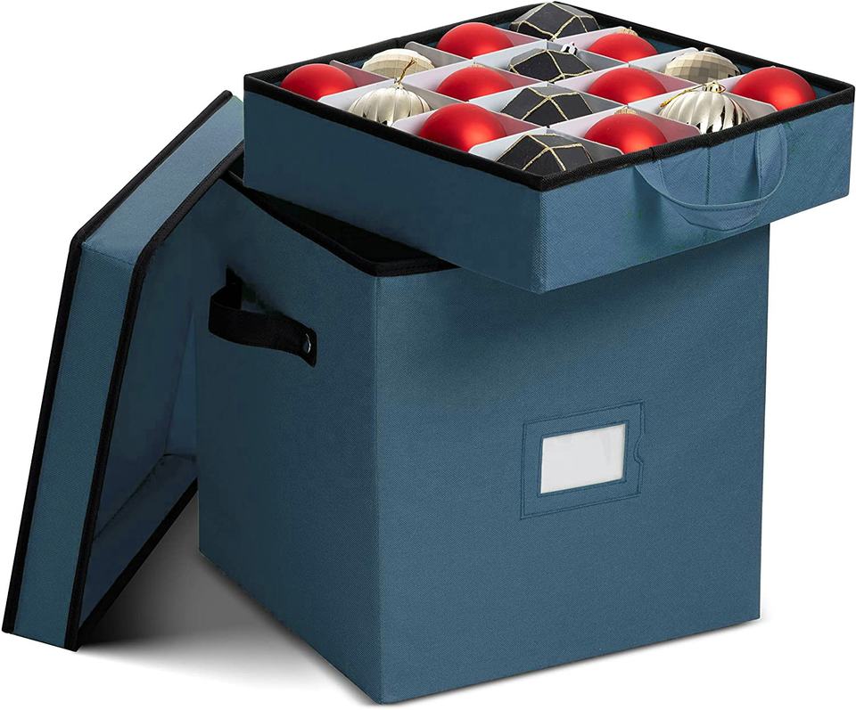 Behome Christmas Ornament Storage Boxes - Foldable & Stylish