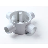 Boîte de jonction ignifuge AC BJ 4 en PVC blanc, résistante aux flammes, pour conduites de 20 mm à 50 mm