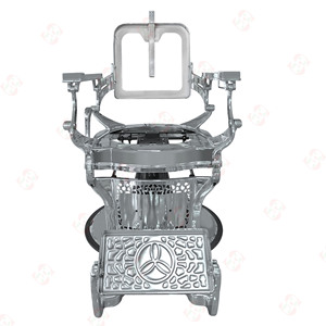 Sedia da Parrucchiere Reclinabile di Alta Gamma con Telaio Quadrato, Pompa Idraulica e Rotazione, Sedia Moderna da Barbiere - Product Image 6