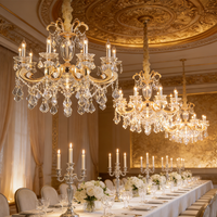Lustres en cristal pour mariages, lustre floral pour mariage, décoration de plafond de mariage, lustre avec cristaux, luminaire suspendu