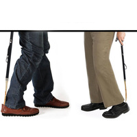Chausse-pied de luxe léger à long manche, pour usage domestique, avec boîte cadeau haut de gamme, tête de cheval dorée en résine