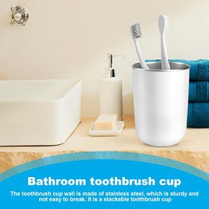 Stainless Steel Cup12-ounce Drinking Cup Bathroom Tumbler Toothbrush Cup Reusable <b>Drink</b> Ware - Product Image 2